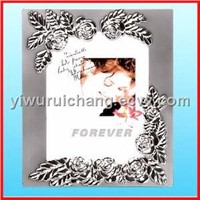 Supply silver plated plastic photo frame