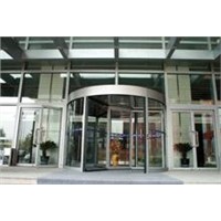 classic stainless steel revolving door