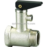water heater safety valve with lever