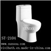SUNOOU one piece dual flush anti clogging water saving skip bucket toilet ST-2104