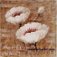 100% Handmade Abstract/Decoration Flower Oil Painting on Canvas