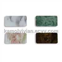 1 to 6mm Marble-Textured Sandwich Sheets with 0.18 to 0.60mm Alu-Foil Thickness