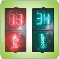 200mm(8") LED Pedestrian With Countdown Timer Traffic Light (RX200-3-25-1D)