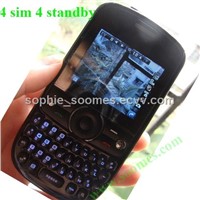 4 SIM Qwerty Keypad Mobile Phone