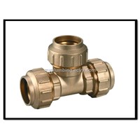 Brass compression fittings for PE pipes