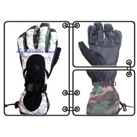 Camouflage winter hunting gloves