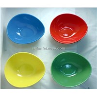 Ceramic Water-Shaped Bowl with Various Colors