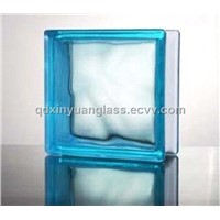 Cloudy sapphire glass block