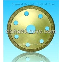 Diamond Brazed Slotted Disc