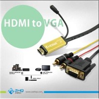 HDMI to VGA Audio Cable