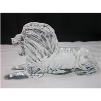 Handmade Crystal Sculpture Craft for Roar Lion