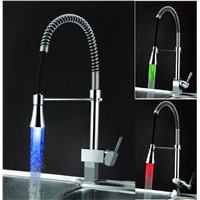 LED Faucet for Kitchen, Brass Body Chrome Plated