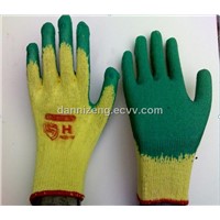 Natural latex coated glove