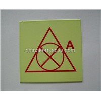 Photoluminescent Stainless Steel Safety Signs (Luminous Backgroud)