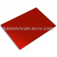 Red Aluminum Composite Panel with Nontoxic Polyethylene Plastic Core, Used in Subway and Tunnel