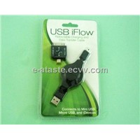 Retractable Charging and Data-Transfer Cable for iPhone 4/3gs/ Blackberry/ Htc (Eat-044)