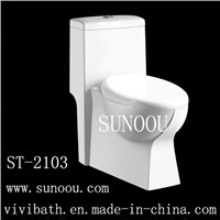 SUNOOU one piece dual flush anti clogging water saving skip bucket toilet ST-2103