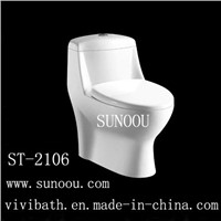 SUNOOU one piece dual flush anti clogging water saving skip bucket toilet ST-2106