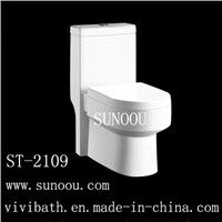 SUNOOU one piece dual flush anti clogging water saving skip bucket toilet ST-2109