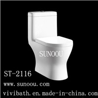 SUNOOU one piece dual flush anti clogging water saving skip bucket toilet ST-2116
