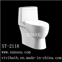 SUNOOU one piece dual flush anti clogging water saving skip bucket toilet ST-2118