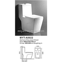 Siphonic one piece toilet(s-trap:280/380mm roughing in)