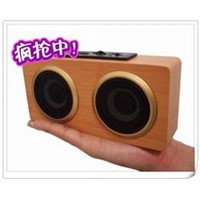 TF/SD/USB/MMC MP3/MP4  Portable Mini Wooden Speaker