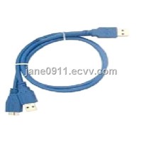 USB 3.0 AM to AM* Micro USB 3.0 BM Y Cable