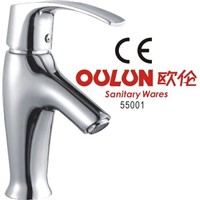 Basin faucet, chrome plated, nickel brushed