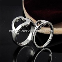 elegant 925 sterling silver hight quality heart rings for lovers