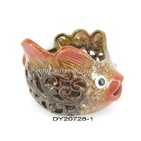 oecean items,ceramic home deco fish candle holder