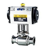 sanitary pneumatic clamp ball valve