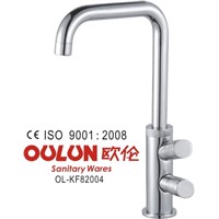 sink faucet double handle chrome plated