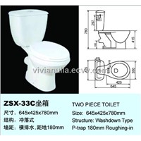 two piece toilet(p-trap)