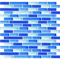 Blue Crystal Glass Mosaic Tile