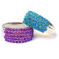 Sterling Silver Synthetic Opal Jewelry- Ring
