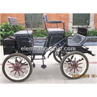 US style big Horse cart with tool box in black
