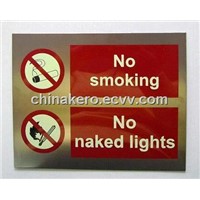 Photoluminescent Staineless Steel Safety Signs (Luminous Words)