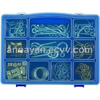 137pcs spring window hooks,cup hooks,screw eyes,picture hanger,picture teeth,picture wire,nails