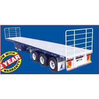 3axles Container Flat Bed Semi Trailer