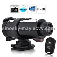 HD720P Waterproof  Action Helmet Camera- Remote Control