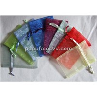 Organza Pouches Gift Bags Assorted Colors with ribbon drawing