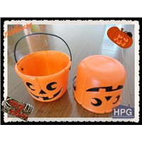 Plastic Pumpkin & Halloween Bucket