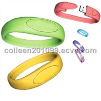 Rubber bracelet usb flash drive