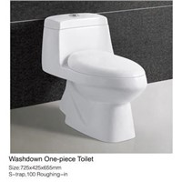 Siphonic ,S-trap,100mm Roughing-in One-piece Toilet