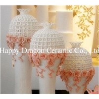 Valentine Porcelain Vase with Roses