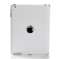 White Carbon Fiber Back Cover for iPad2