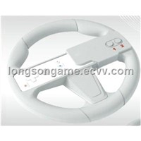 Wii Motion plus racing wheel,white/black color