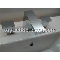 ZY2061 double handles brass basin faucet