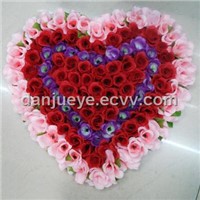 Artificial Silk Decorative Flower Mat for Wedding Decoration